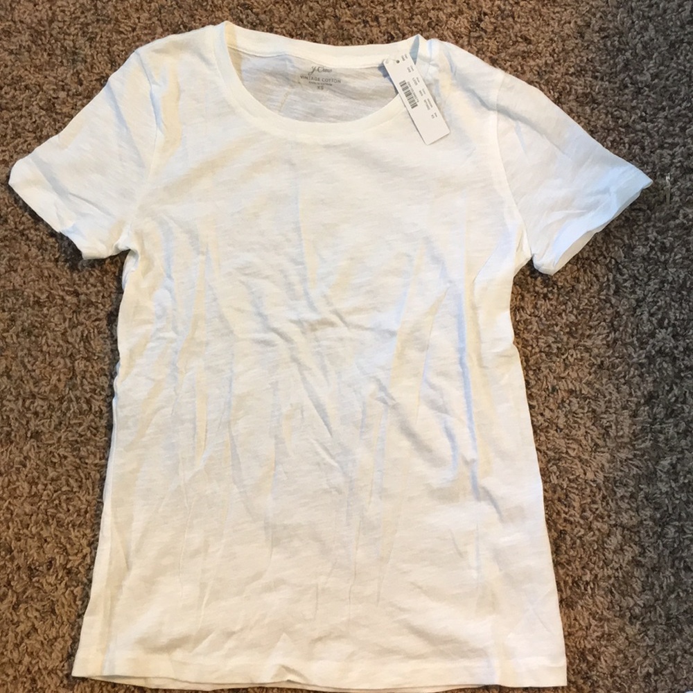 J. Crew White Vintage Cotton Tee